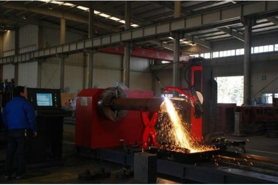 Uso industrial da máquina de corte 60-600mm da chama do CNC do perfil da tubulação